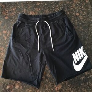 Nike Sportswear French Terry Black Shorts AT5267 Cotton Basketball - Men's Med